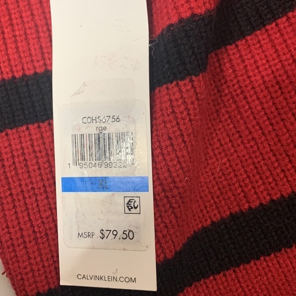Calvin Klein Red Mock Turtleneck Sweater- NWT - Picture 11 of 14